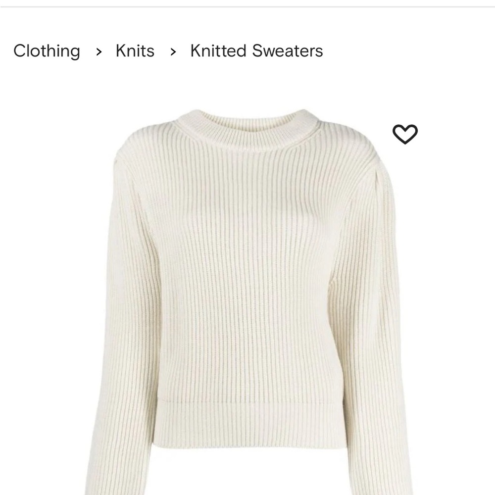 Amomento Half Neck Ribbed Knit in Ecru